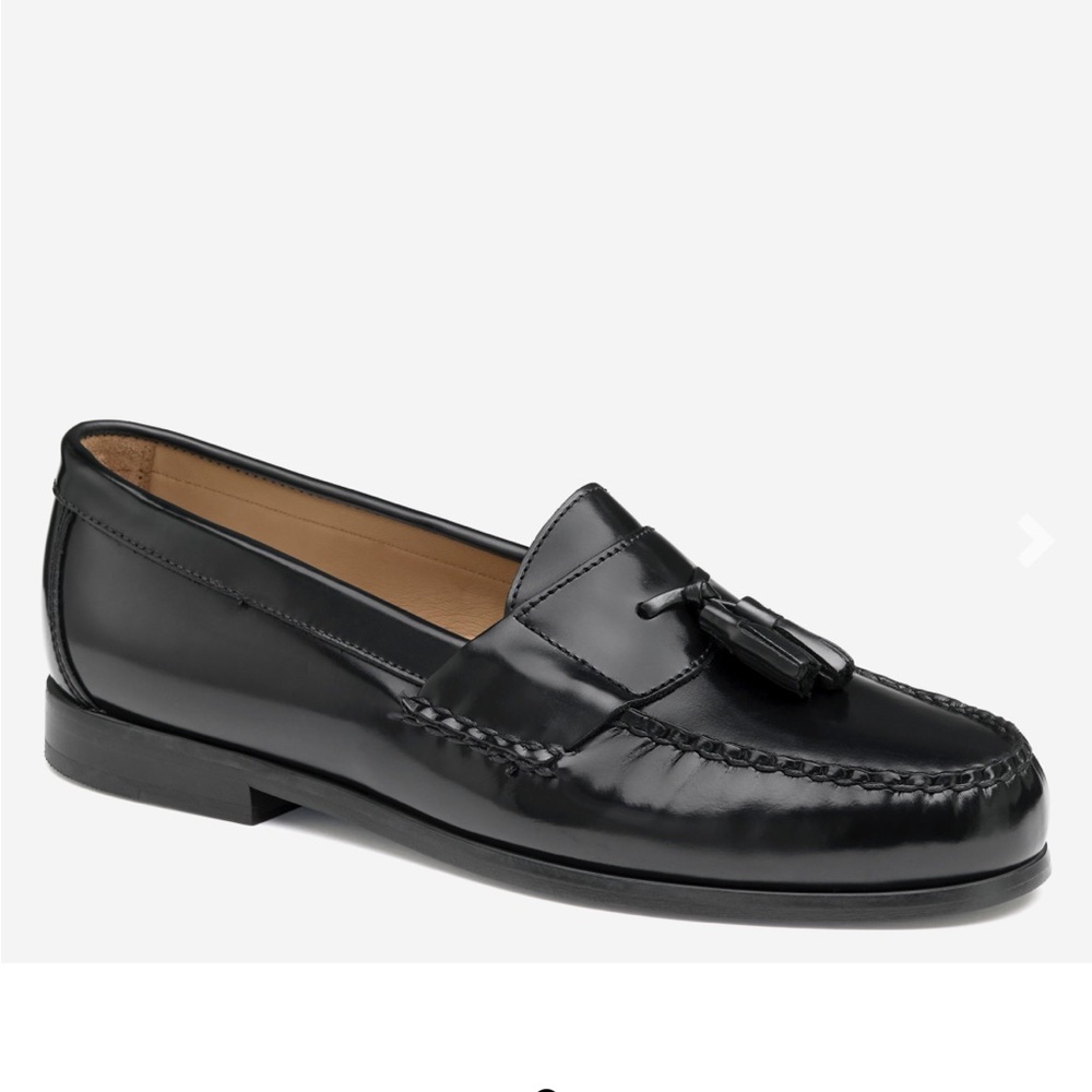 Men’s - Johnston & Murphy Black Leather Tassel Loafers